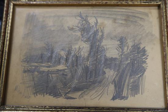 Milton Clark Avery (1893-1965) Trees in a landscape 10 x 14.5cm.